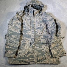 US Air Force APECS Parka Mens Medium Long ABU Digital Tiger Stripe Camo Hooded