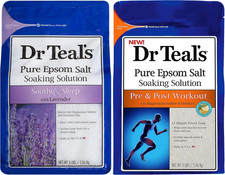 Dr. Teal'S Pure Epsom Salt Recovery Soaking Solution Gift Set 2 Pack, 3Lbs Ea. 