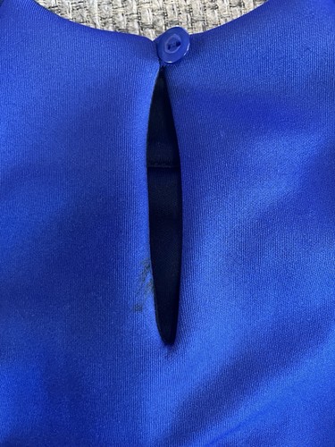 Bonnie Jean Dress Girl Size 16 ROYAL BLUE With Flutter Sleeves With Pocket Flaps - Picture 9 of 10