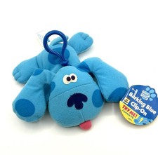 Blues Clues Blue Clip On Plush 5" Tyco 1998 VTG 90s Toy Barking Sound NEW