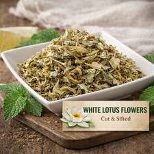 White Lotus Flowers C/S Nymphaea ampla   Premium Dried Lotus Petals   Herbals