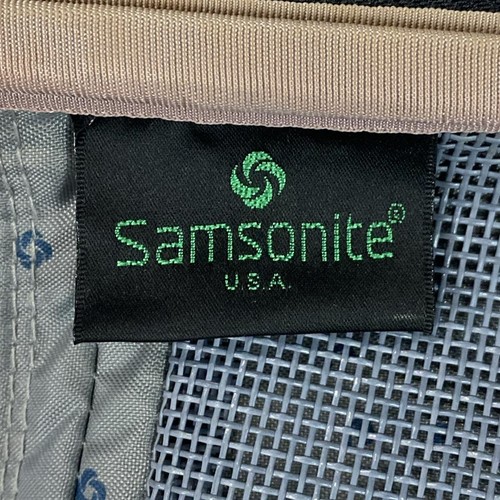 Auth Samsonite - Black Dark Gray Nylon Plastic Suitcase - Picture 7 of 10