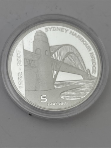 2007 75TH ANNIVERSARY OF THE SYDNEY HARBOUR BRIDGE $5 FINE SILVER PROOF COIN - Picture 2 of 6