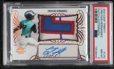 2021 Leaf Trinity Patch Auto Cristian Hernandez #PA-CH2 PSA 8 Patch Auto 1d8f