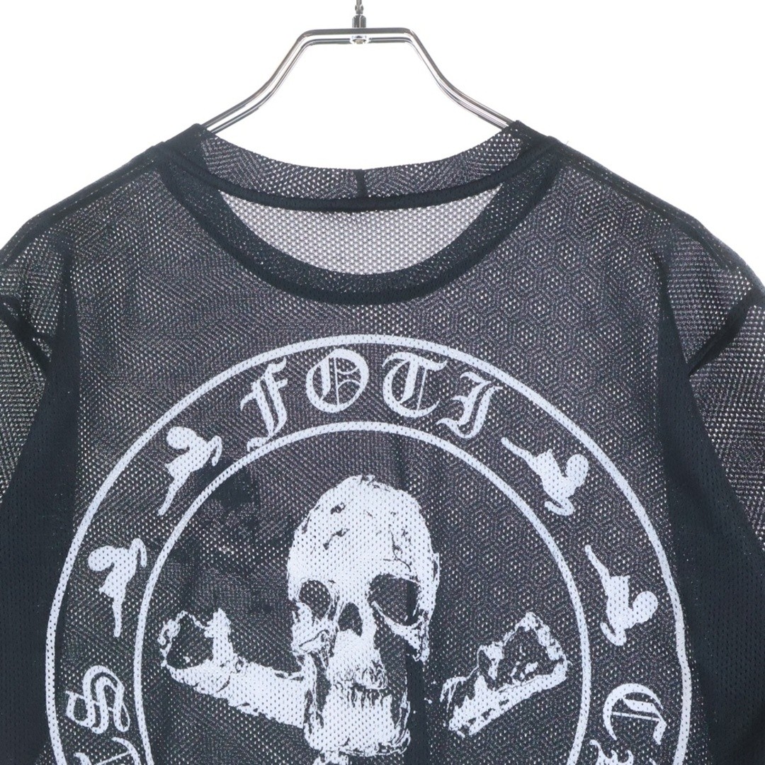 CHROME HEARTS FOTI MESH Tee Fotty Crew Neck Short Sleeve T-shirt Black Used cf98 thumbnail 4