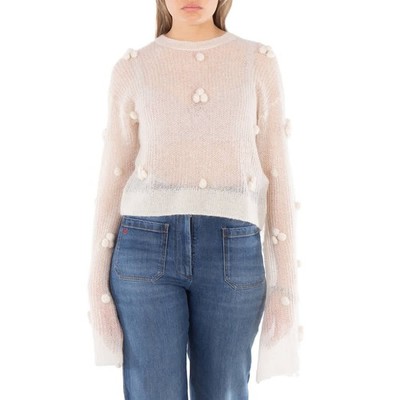 Rotate Ladies Egret Light Knit LS Sweater, Brand Size 34 (US Size 0)