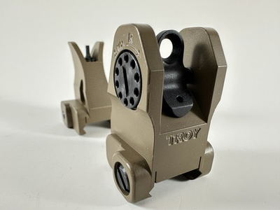 #ad #ad TROY Industries Fixed Front And Rear FDE Sight Set NIB HEAVY DUTY $166.99