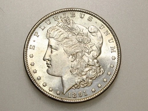 1891-S $1 MORGAN SILVER ONE DOLLAR CH/GEM BU