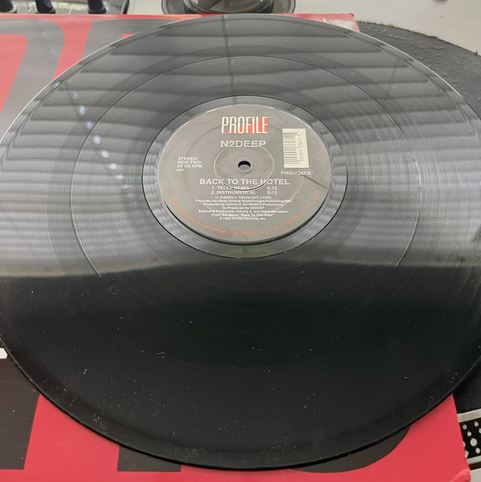 N2Deep - Back to the Hotel OG 1992 Press 12" PROMO VG+/VG West Coast Classic! - Image 2 of 2
