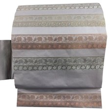 JAPANESE KIMONO BELT NAGOYA OBI ASH PURPLE PURE SILK AA9447