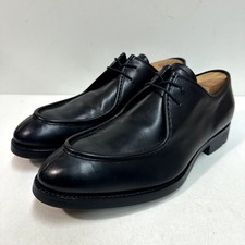 EUC Prada Tyrolean Derby Brushed Leather Split Toe Laced Black Italy UK 9 US 10