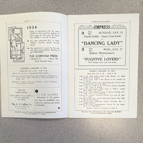 The Gorham Press Norwalk Bulletin Vol. 4 No. 2 1934 Vintage Paperback Americana - Picture 3 of 3