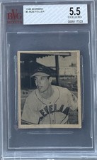 Bob Feller 1948 Bowman Rookie Card #5 BVG EX+ 5.5 GREAT CENTERING & FOCUS. rookie card picture