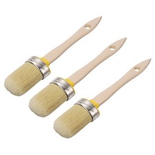 Cepillo de pintura de cera 3 piezas 2 x 1,5 pulgadas de ancho cepillo de pintura ovalado fibra PET