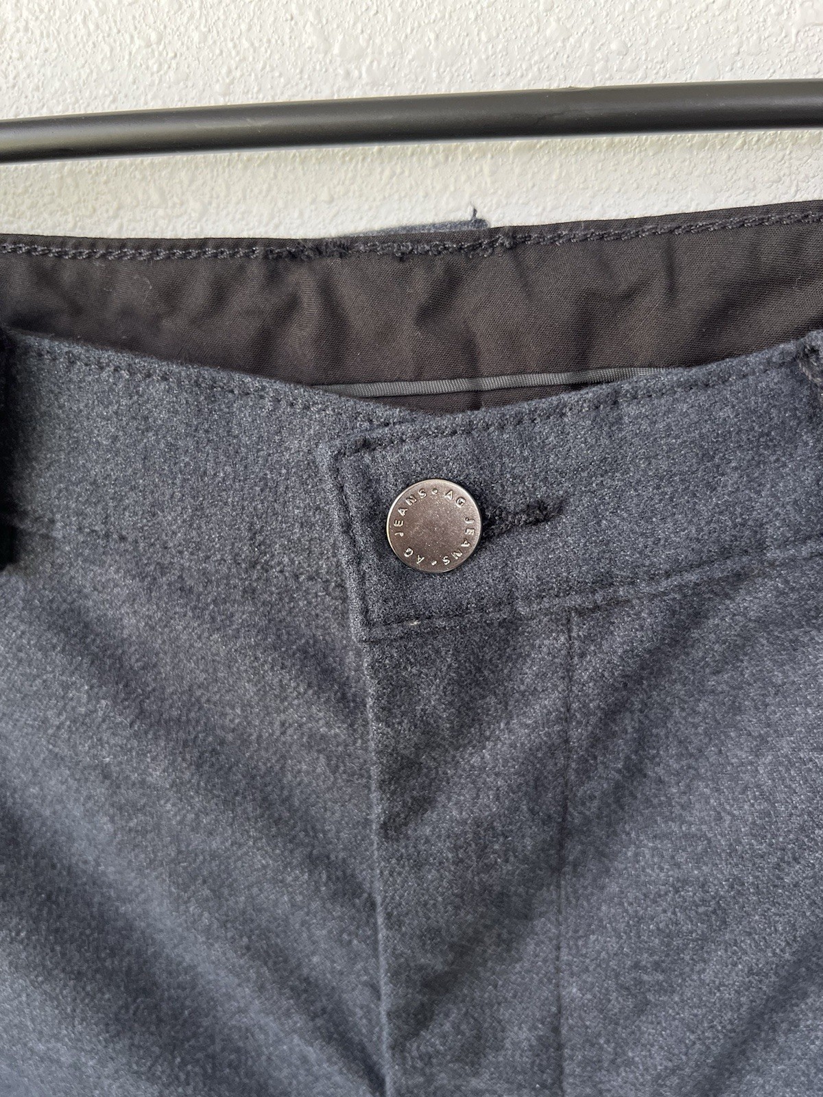 AG Los Angeles Tailored Deven High-Rise Ultra-Wide Leg Trouser Gunpowder NWT 32 thumbnail 6