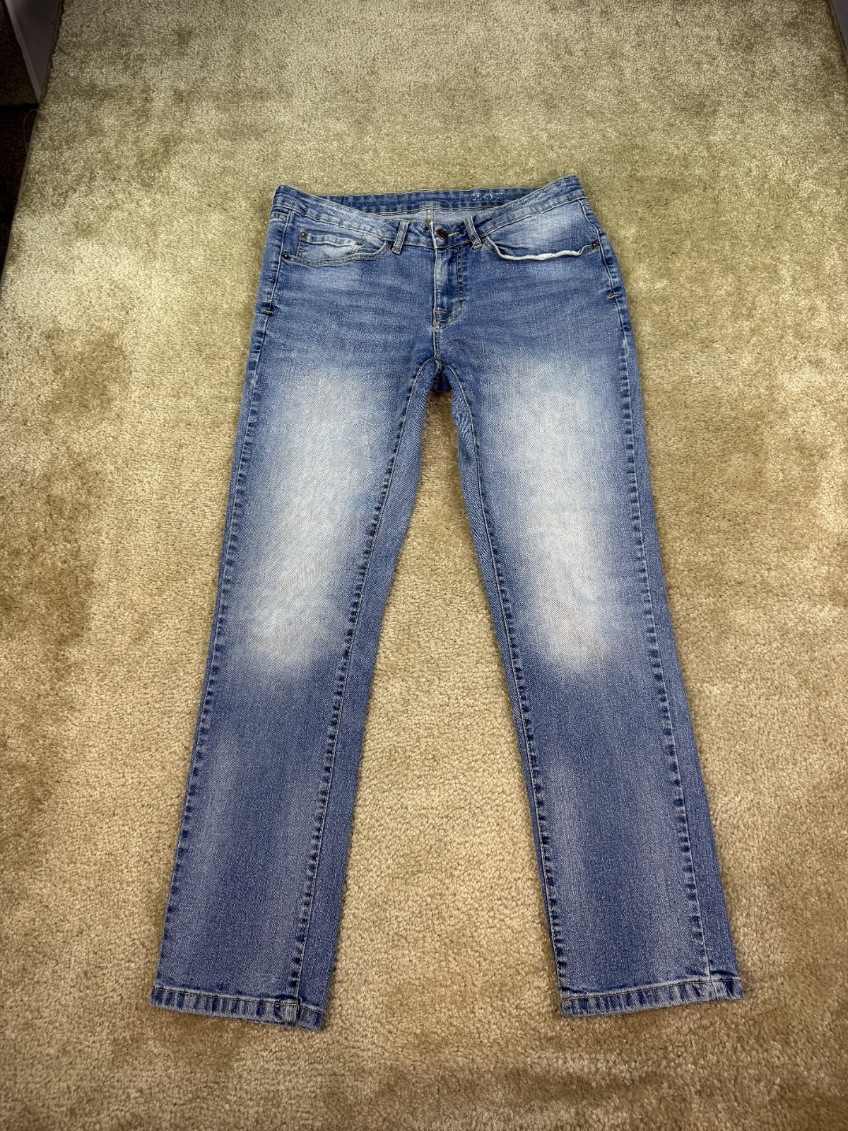 S 32x30 Slim Straight Fit Comfort Stretch Low Rise Blue Deni