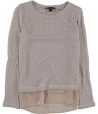I.N.C Womens Shine Pullover Sweater, pink, XS