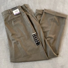 New Perry Ellis Portfolio Pants Slacks Trousers Men's 38x29 Mid Olive NWTag Grey