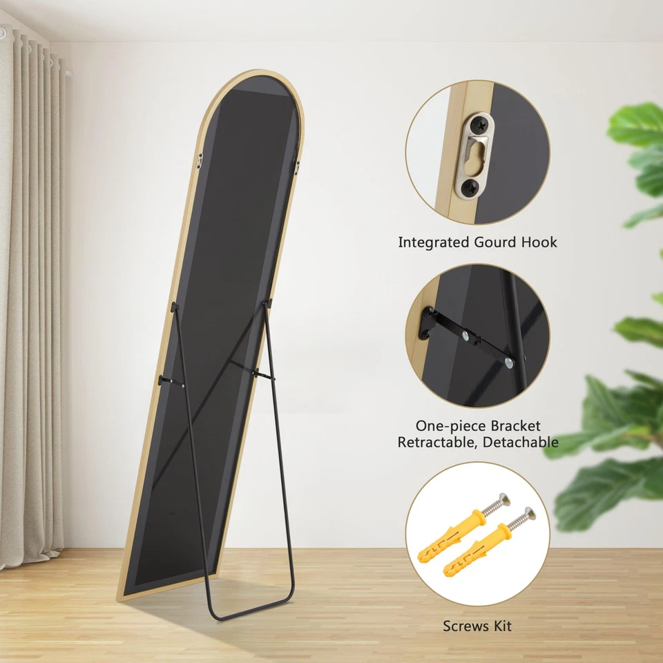 Arched Full Length Mirror, 64"×21" Large Mirror, Mirrors Full Length for Home... - Image 4 of 4