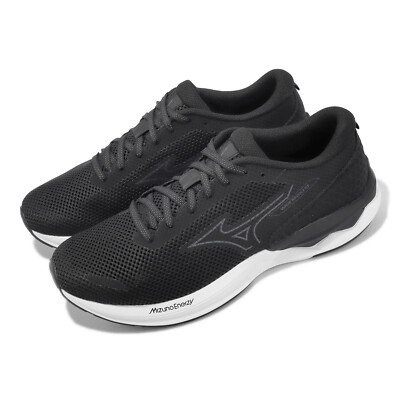 Mizuno Wave Revolt 3 Black White Men Running Jogging Shoes Sneakers J1GC2314-01