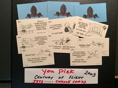 Monopoly   Century Of Flight   YOU PICK   JETS   CHANCE CARDS   2003