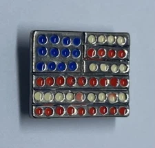 American Flag Made Of Dots Lapel Pin (Z26)