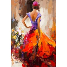 high quality hand painted classical portrait oil painting on canvas  "dance"