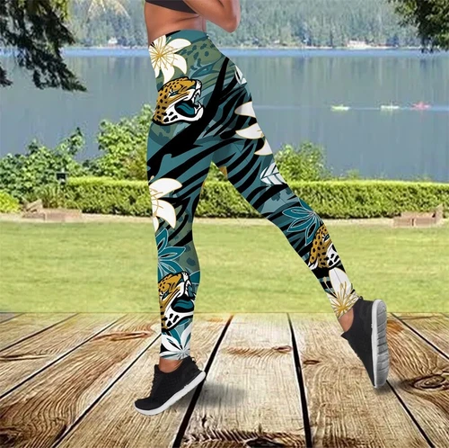 Jacksonville Jaguars Hawaii Flower Leggings