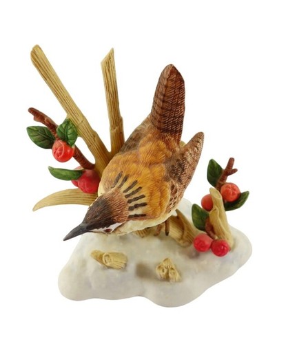 Vintage 1990 Lenox Marsh Wren Fine Porcelain Figurine Garden Bird Collection New - Picture 13 of 24