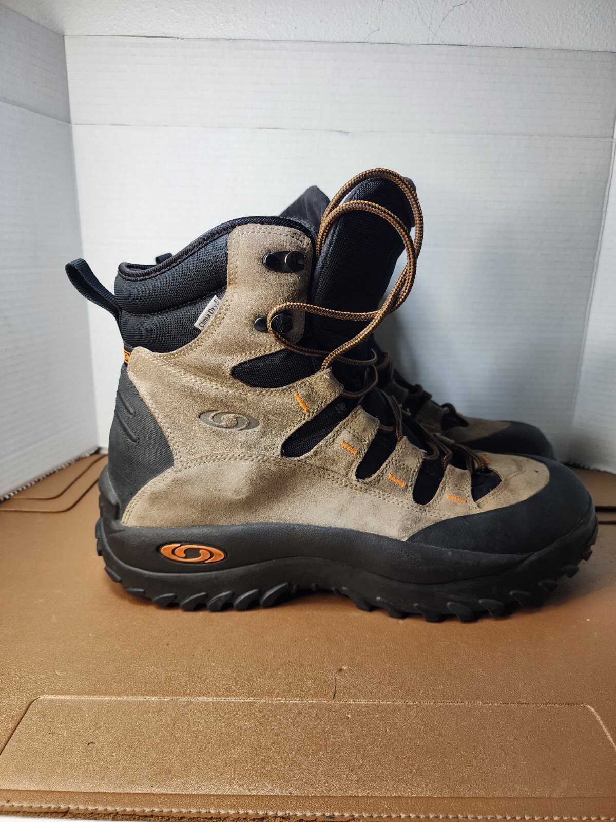 Stivali da trekking Salomon Contagrip Clima Dry da uomo taglia 13 beige YYII S8 643 871714