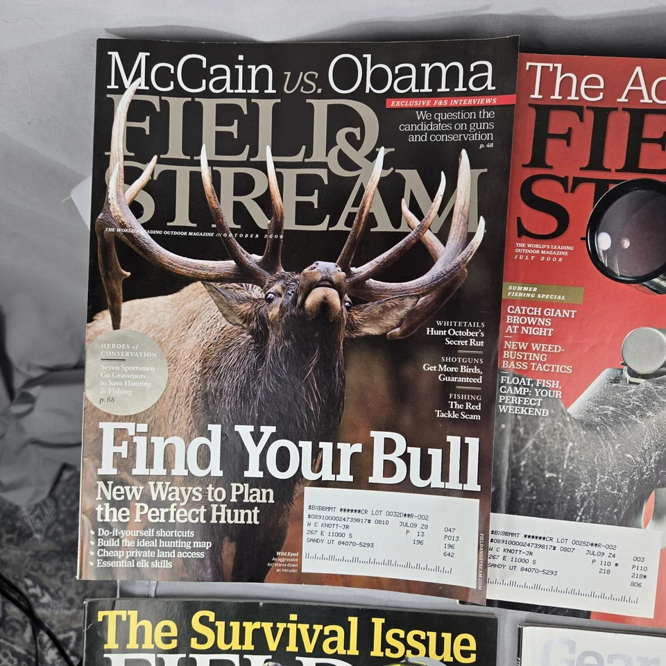 Field and Stream magazines lot of 6 magazines 2008 09 Hunting Fishing Camping Ex - Image 2 of 4