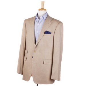 NWT $4995 RALPH LAUREN PURPLE LABEL Tan Herringbone Cashmere Sport Coat 