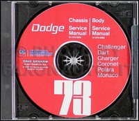1973 Dodge CD Shop Manuell Dart Swinger Rose LadegeräT Challenger Polara Monaco