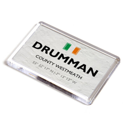 FRIDGE MAGNET - Drumman - County Westmeath - Ireland - Lat/Long