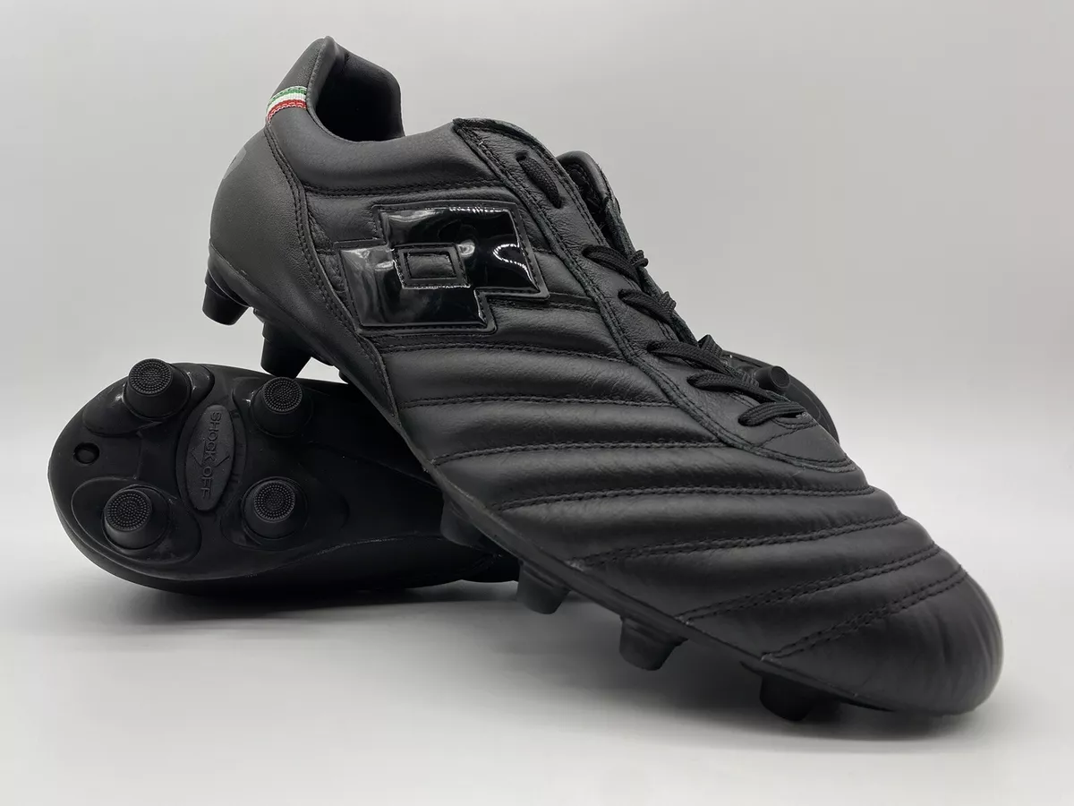 Lotto seltene Stadio FG OG 213655 schwarze Fu ballstollen f r Herren