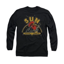 SUN RECORDS ROCKING ROOSTER Licensed Men's Long Sleeve Graphic Tee Shirt SM-3XL