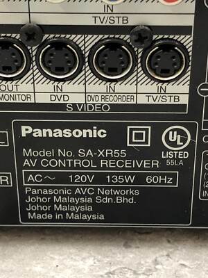 PANASONIC SA-XR55 A/V CONTROL RECEIVER - WORKS GREAT! | eBay