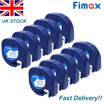 LABELIFE Compatible with Dymo LetraTag Refill White Plastic 91201 Label Tape 12mm LT-100T