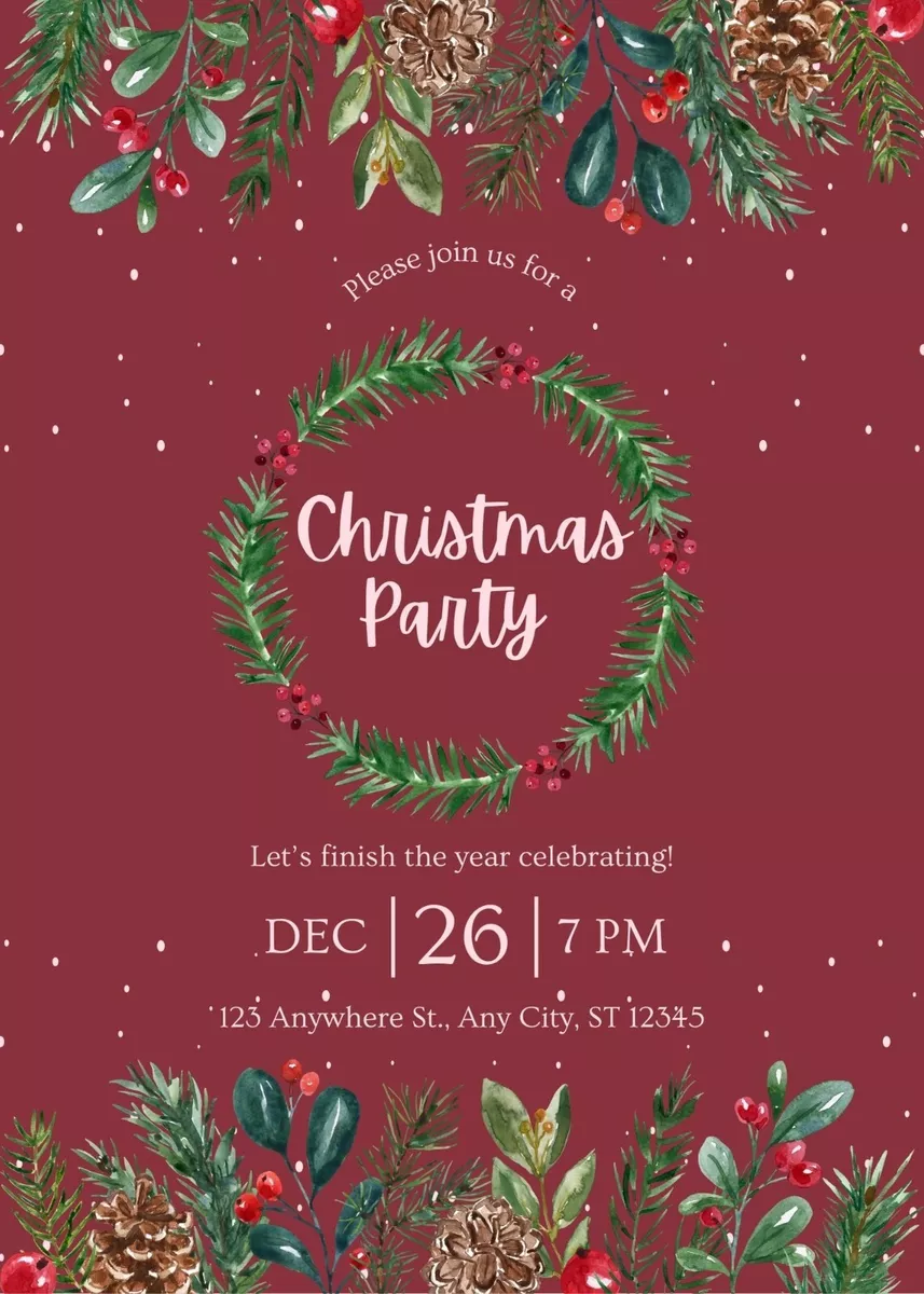 Christmas on sale party invitation