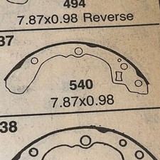 Brake Shoe 540 Unbranded set of 4 MADE IN USA FREE SHIPPING