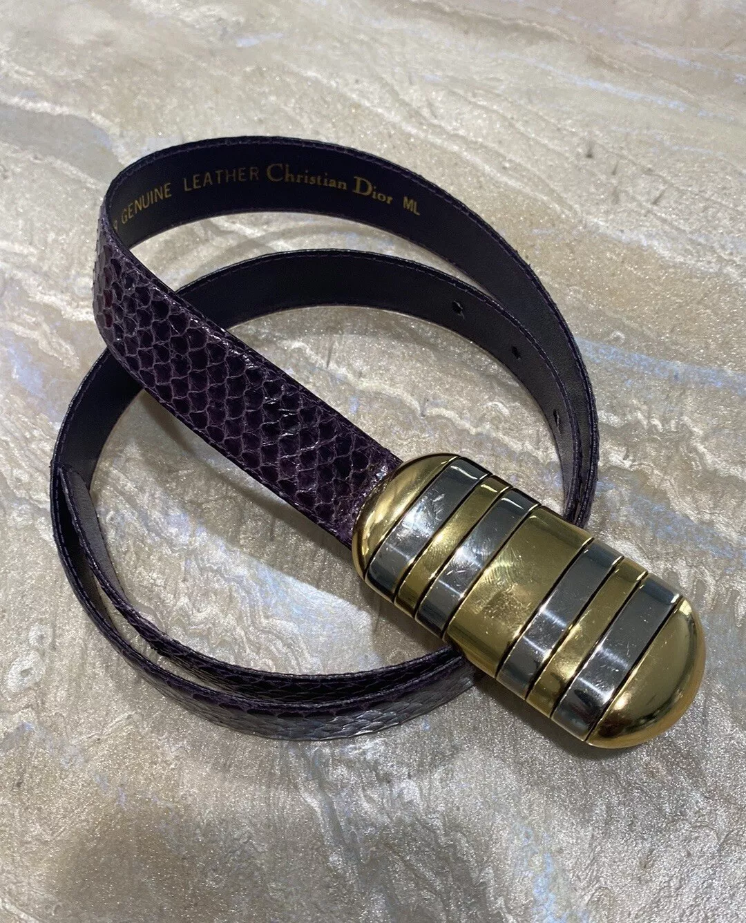 Ceinture cuir véritable Christian Dior