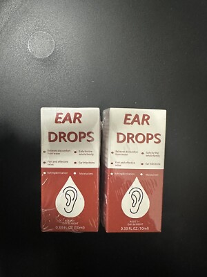 Ear Drops 2 Pk Tuobituo EARACHE DROPS 0.33oz Each Relieves Ear Pain Ear Cleaner