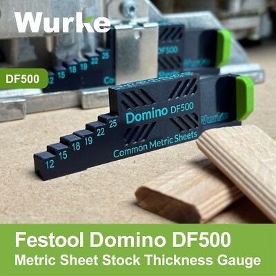Metric Thickness Gauge for the Festool Domino DF500   Common Metric Sheets UK EU