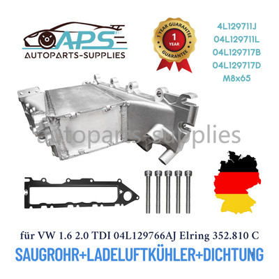 Saugrohr mit Ladeluftkühler Dichtung für VW 1.6 2.0 TDI 04L129766AJ Elring 352