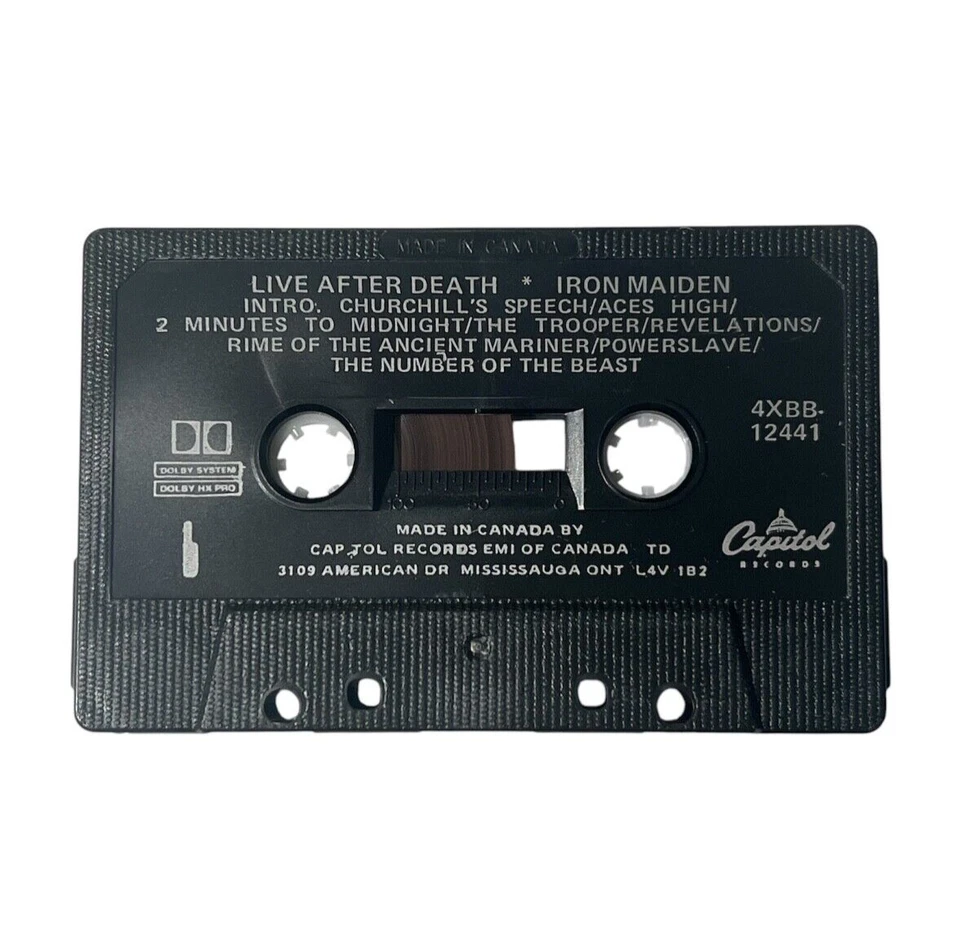 Vintage Iron Maiden 1985 Life After Death Double Cassette Made In Canada - Image 4 of 4