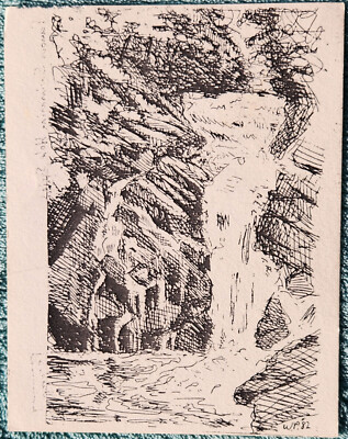 E. Putney Falls And Swimming Hole Putney Vermont 1980's Unused Vintage Postcard