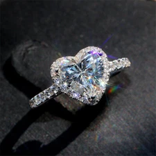Women Cubic Zirconia Diamant Ring Fashion Simple Bridal Jewelry Accessories Gift