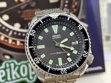 Seiko Men's Black Watch - 7002-7001 Fully Refurbished Classic Automatic Diver