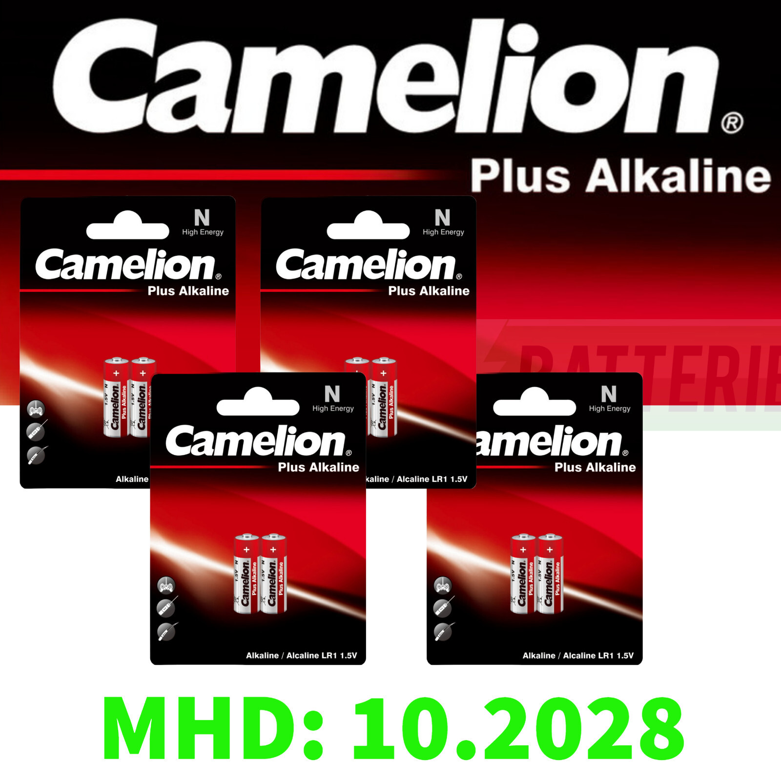 Thumbnail - 5 X 2er Pack Batterie N Lady Camelion Plus Alkaline 1,5v Lr1 E90