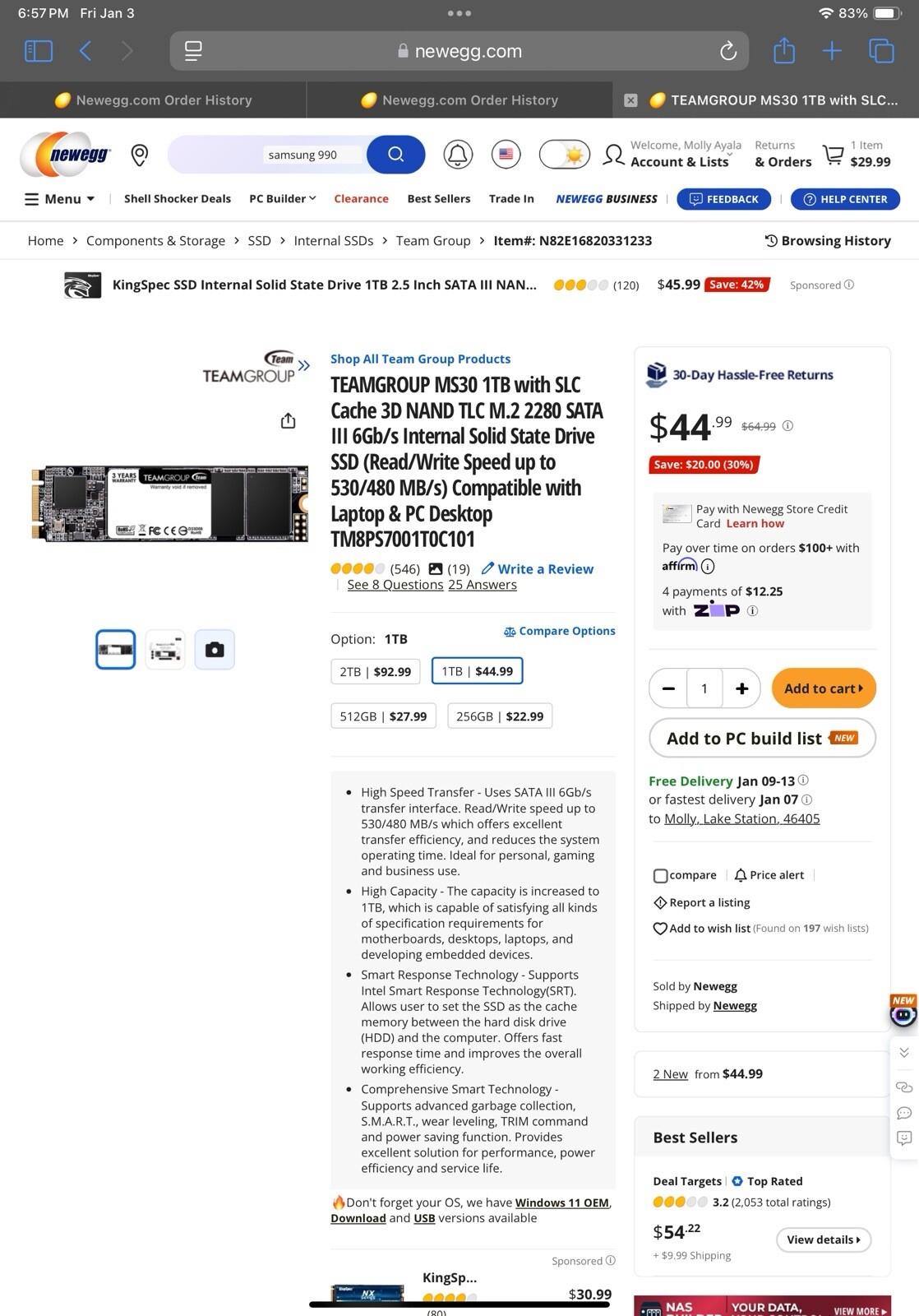 SSD 1tb Brand New Never Opened-image